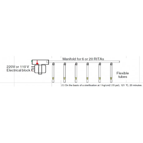 Manifold para 6 RITA 220V Vitropic R20A