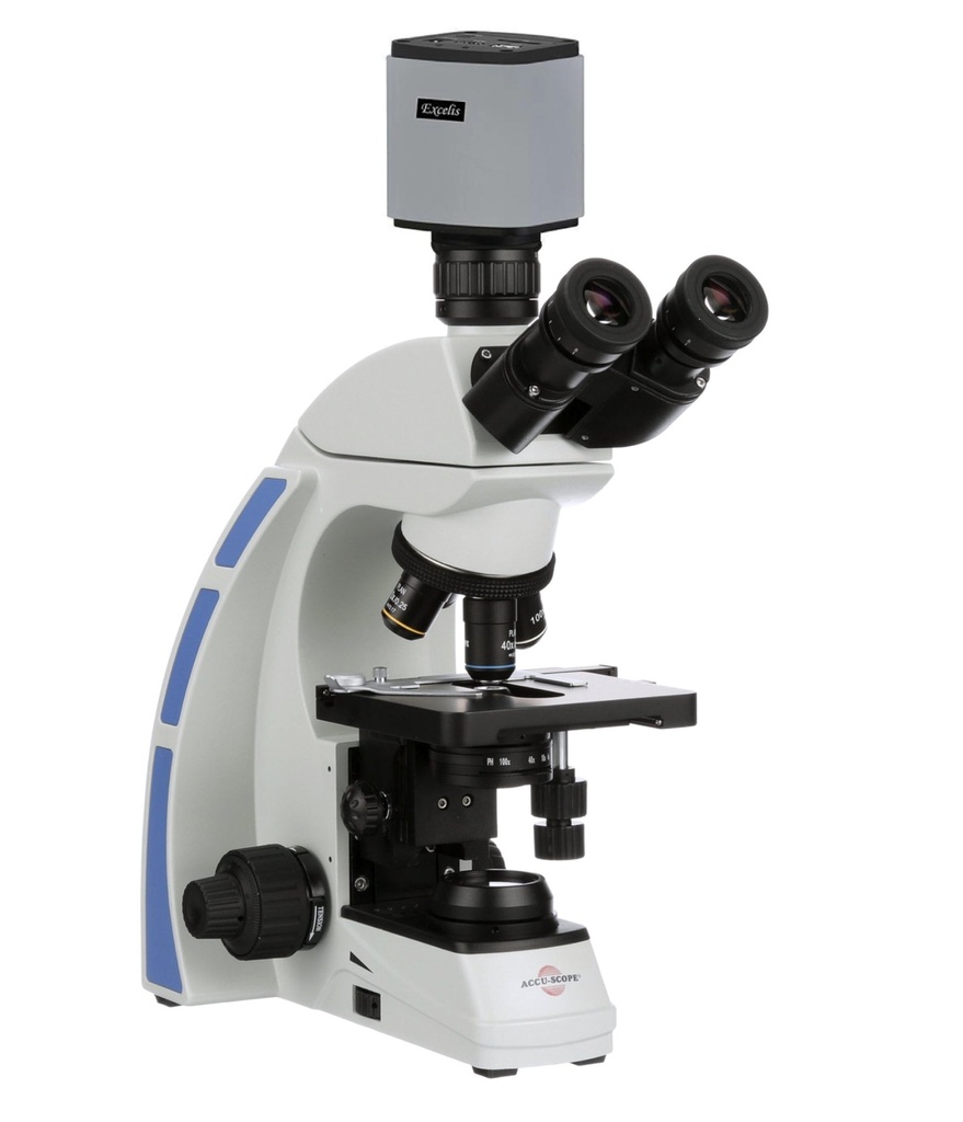 Microscopio Trinocular 4/10/40/100x Objetivos del Acromático del Plan Infinito/ Accuscope 3001-LED