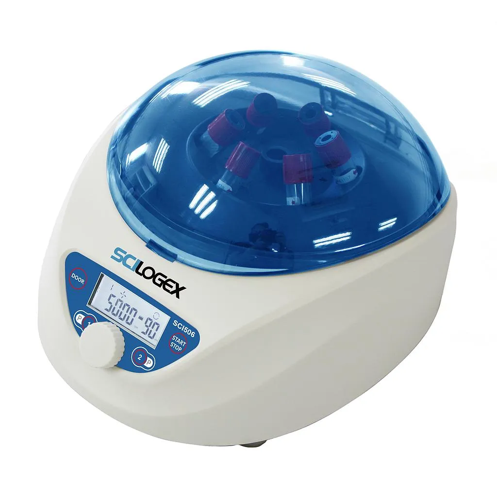 Centrífuga de baja velocidad SCILOGEX SCI506, capacidad para 6 muestras de 1,5 a 15 ml, 300-5000 rpm