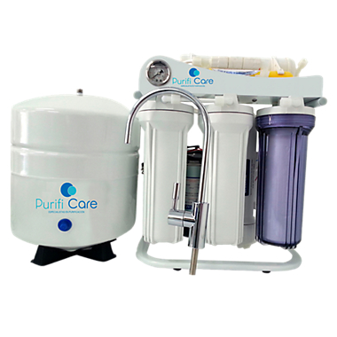 Purificador de agua 6 Etapas (incluye ABLANDAR LA DUREZA DEL AGUA) marca Purificare modelo  RO 50GPD - 6ET