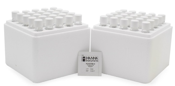 REACTIVOS DE FÓSFORO CON RECONOCIMIENTO DE CÓDIGO DE BARRAS MARCA HANNA MODELO HI94758A-50