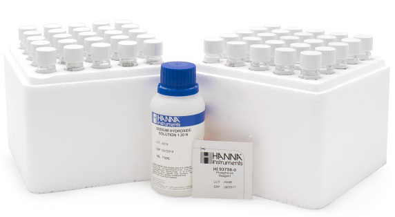 REACTIVOS DE FÓSFORO HIDROLIZABLE ÁCIDO CON RECONOCIMIENTO DE CÓDIGO DE BARRAS MARCA HANNA MODELO HI94758B-50