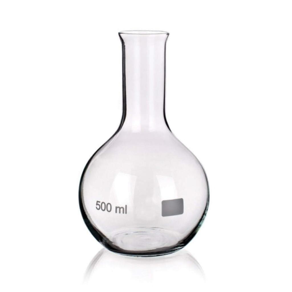 Isolab Balon de fondo plano de 500 ml