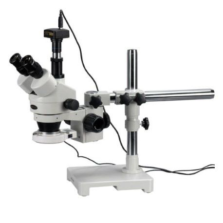 Estereoscopio Trinocular LED con brazo 3.5x-90x con cámara 10 mp Amscope SM-3TZ-54S-10M