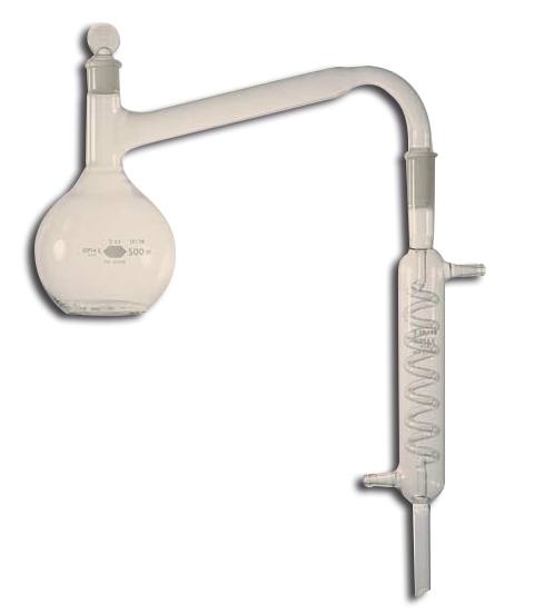 HJ-LABS Equipo de destilacion (balon+refrigerante) 1000 ml