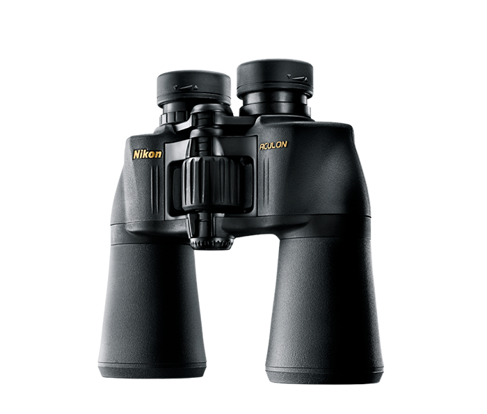Binoculares/prismáticos de aumento 12x y 50 mm de D, marca Nikon modelo Aculon A211