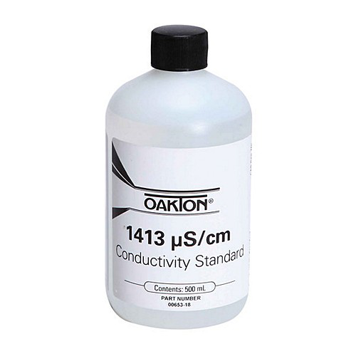 Solución Estándar de Conductividad 1413 µS, 500ML Oakton WD-00653-18