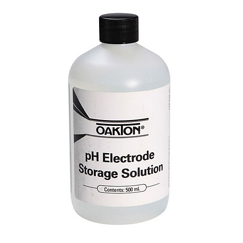 Solución de almacenamiento de electrodos de pH / ORP de Oakton, frasco de 500 ml