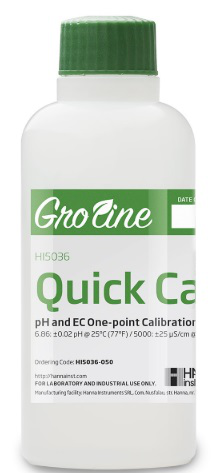 Solución de calibración GroLine Quick Cal pH/EC/TDS (230 mL) Hanna Instruments HI5036-023