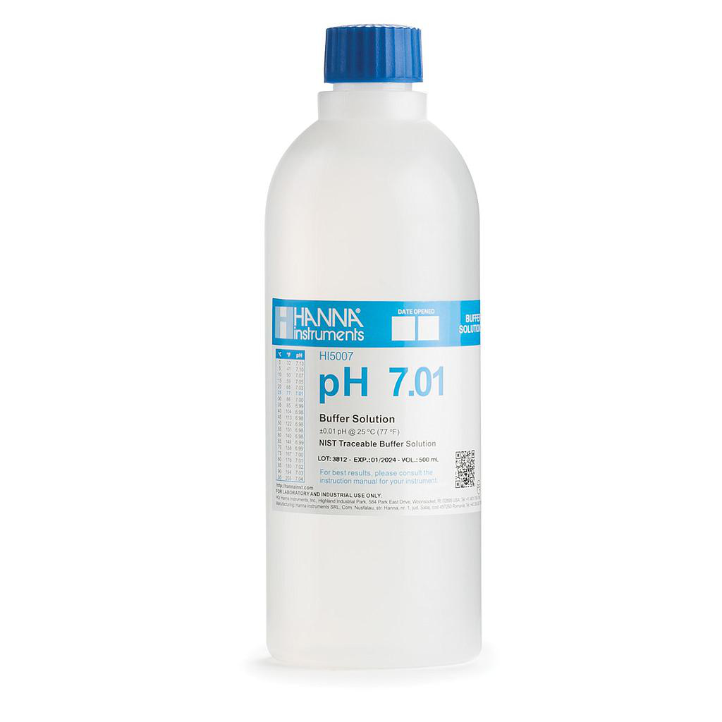 Buffer de calibración técnica de pH 7.01 (500 mL) Hanna Instruments HI5007