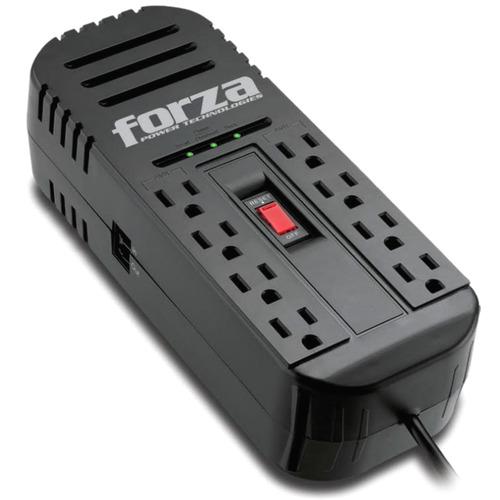 Estabilizador de voltaje Forza 2200VA/1100W, 8 tomas + entrada/salida filtro de datos