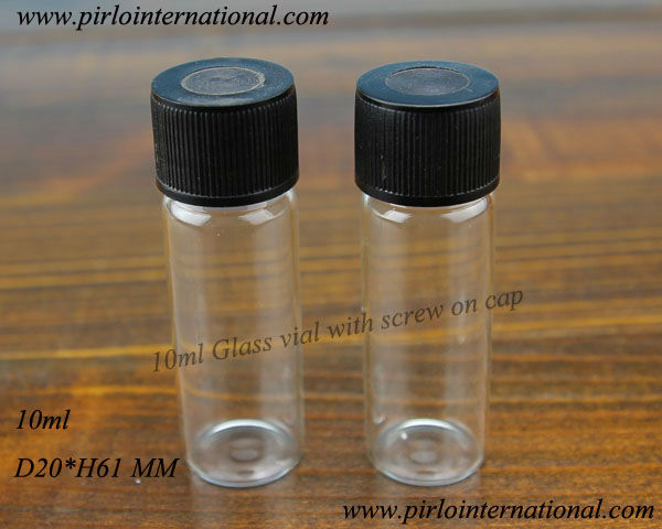 VIAL DE VIDRIO TAPA ROSCA TRANSPARENTE X 10 ML / VIA0001