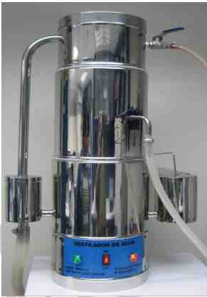 Destilador de agua 12 L/H Fravill DES120 con tanque de almacenamiento de 30 L en acero inoxidable