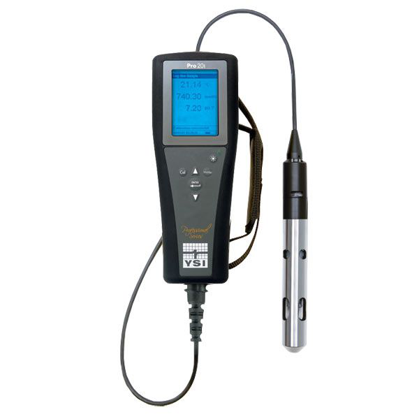 Medidor de oxígeno disuelto Pro20i con cable integral de 4 m y sensor de OD polarográfico 2003 y maletín YSI 607125