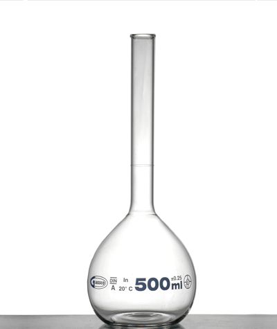Kyntel  Fiola volumetrica con tapa de PP de 500 ml