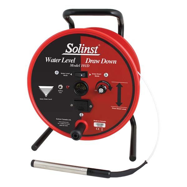 Medidor de nivel de agua modelo 101 con sonda P7 e incrementos métricos, 300 m Solinst 110195