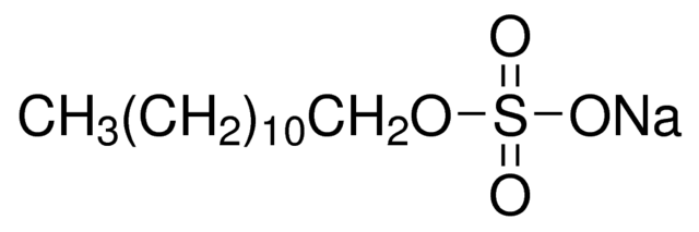 Dodecil sulfato de sodio Bio reactivo, adecuado para electroforesis, para biología molecular, ≥98.5% (GC) Sigma-Aldrich L3771-100G