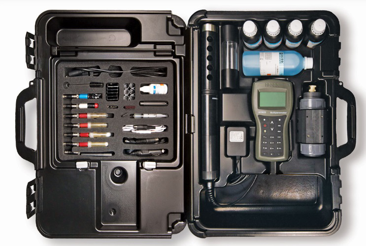 Medidor multiparamétrico HI9829 pH, ORP, EC, OD, turbidez, registro, GPS con sonda de 10 m 115 V Hanna Instrument HI9829