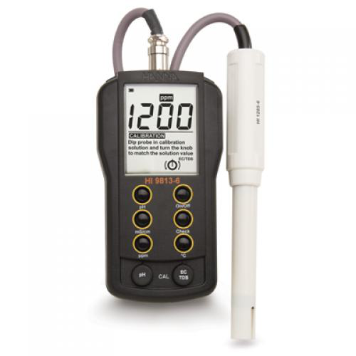 Medidor portátil de pH / CE / TDS / temperatura con CAL Check ™Hanna Instruments HI9813-6
