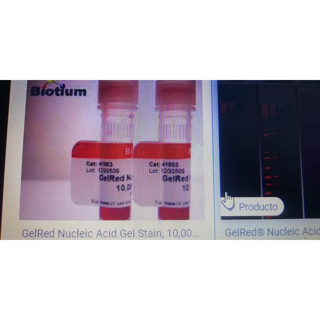 GelRed® Gel colorante para acidos nucleicos 10,000x en agua Biotium 0.5 mL #41003