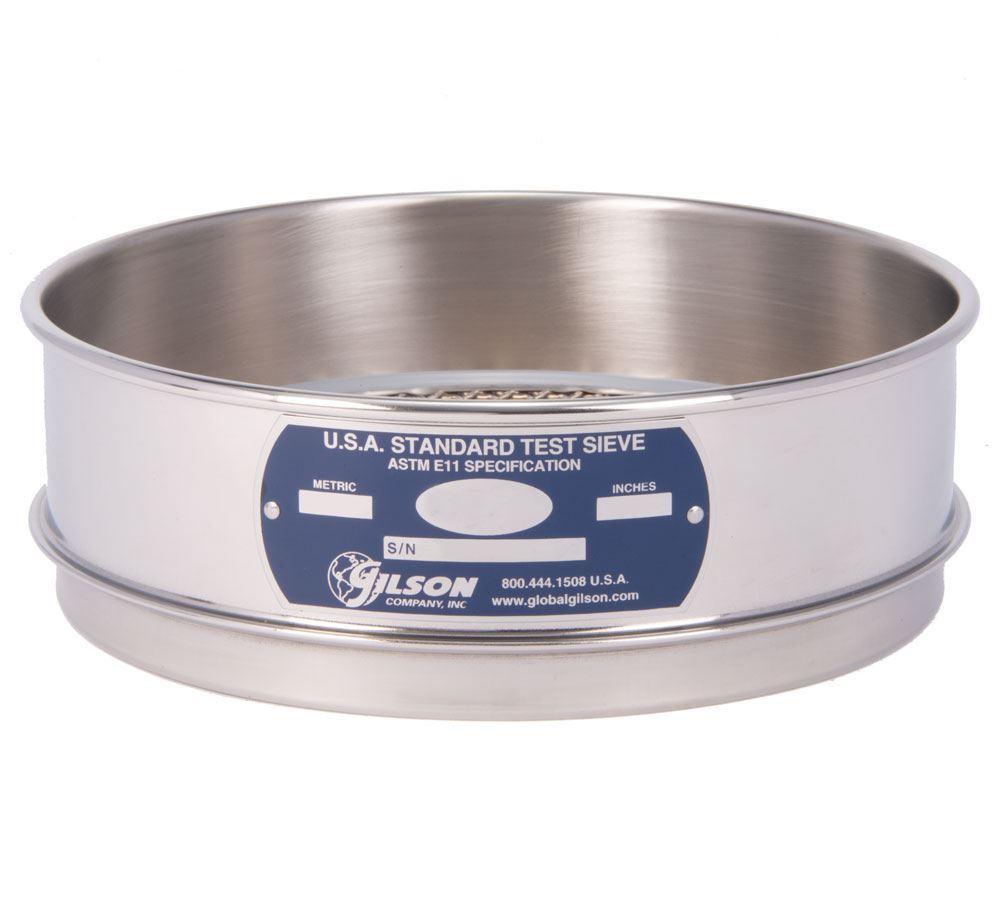 Tamiz 8” Acero Inoxidable, altura completa 1" (25 mm) Gilson V8SF 1"