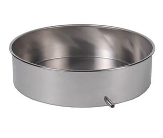 Bandeja de Acero inoxidable con drenaje para tamices de 8" Gilson WT-3S