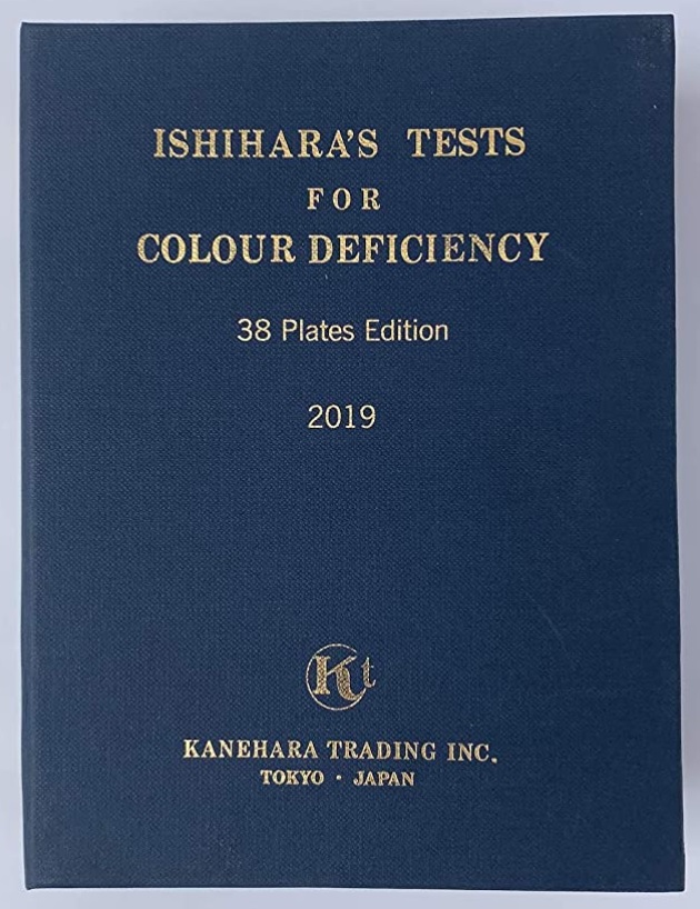 Libro Ishihara para test de deficiencia de color 38 láminas