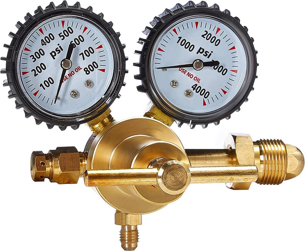Regulador de nitrógeno SPARC 0-600PSI CGA580 Entrada, salida acampanada de 1/4"