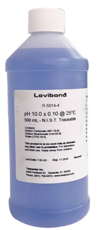 Solución Tampón de pH 10,00 (25 °C), trazable a NIST, azul, 500 ml Lovibond 726176