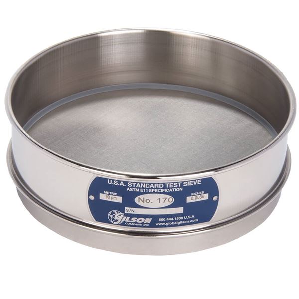 Tamiz de 8", totalmente inoxidable, altura completa, n.º 170 Gilson V8SF #170