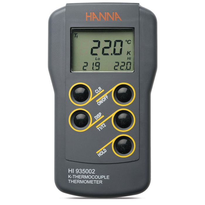 Termómetro de termopar tipo K de doble canal Hanna Instruments HI935002