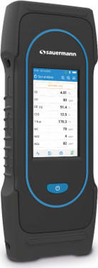 Analizador de gases, incluye sensores de O2, CO y NO, sonda de 300 m, manguera doble de 3 m Sauermann SICA 2303N