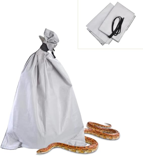 Paquete de 2 bolsas de tela para reptiles de serpiente 20x28 cm Pranovo