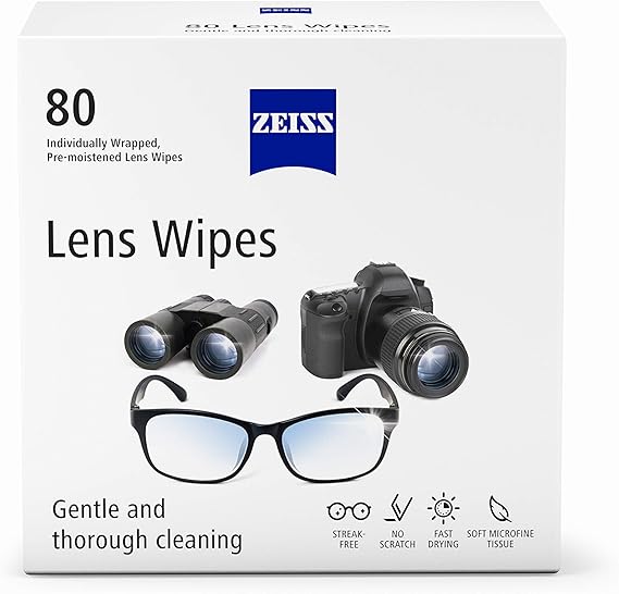 Toallitas de limpieza prehumedecidas para lentes, 80 unidades Zeiss