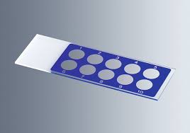 Láminas portaobjetos con campos de reacción para exámenes diagnósticos 50 und Marienfeld Superior 1216521