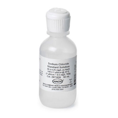 Solución estándar de conductividad, 100 µS/cm, NaCl, 50 mL