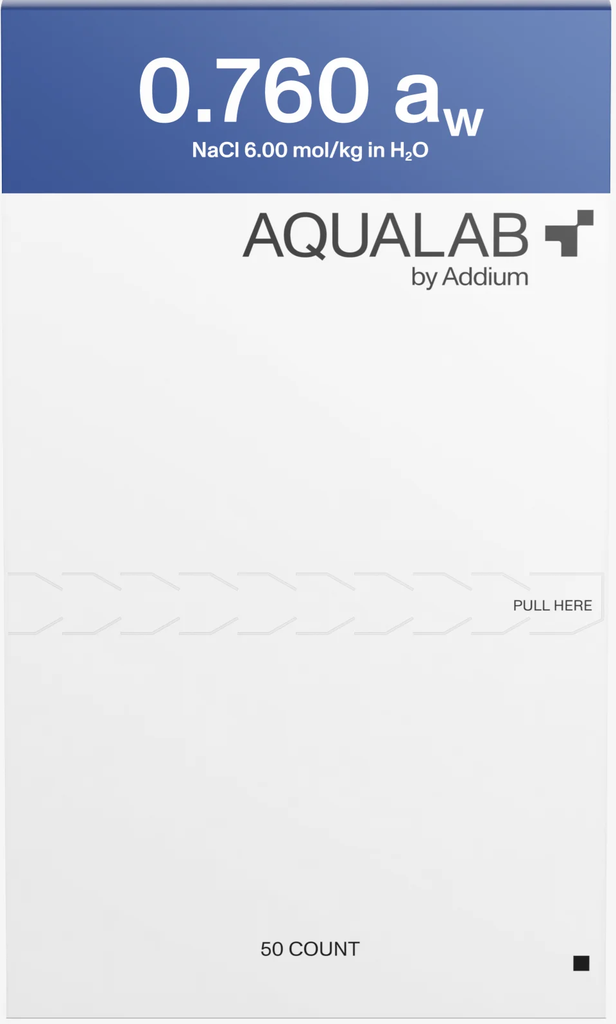 Estándares de actividad de agua 0.760 aw Aqualab