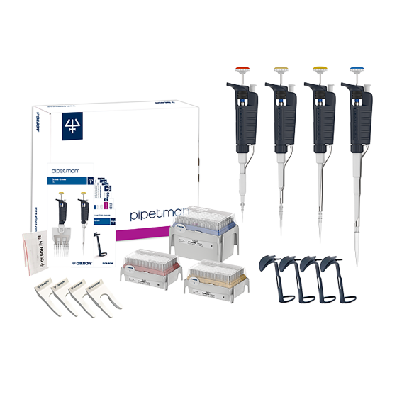 Kit de 4 pipetas PIPETMAN, P2, P20, P200, P1000 Gilson F167360