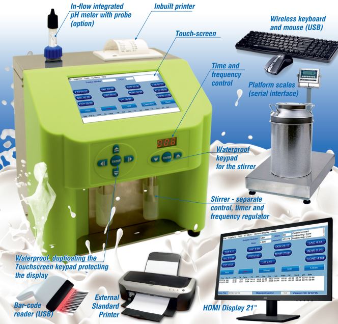 Analizador de leche multiparámetro de laboratorio Lactoscan MCCWS