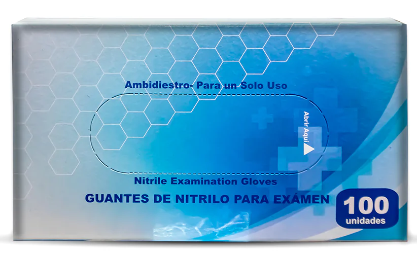 Guantes nitrilo celeste x 100und talla L Alkhopar (copiar)
