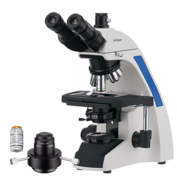 Microscopio de Laboratorio 40X-1000X Brightfield Darkfield Plan Infinity Koehler /AMSCOPE T720Q-DKO-IRIS con cámara de 14 mp