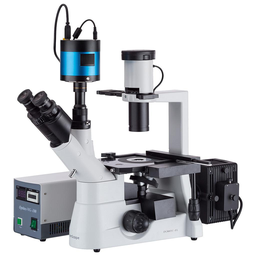Microscopio de fluorescencia de plan invertido 40x-1000x + cámara CCD de poca luz Amscope IN300TC-FL-MF603