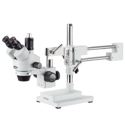 Microscopio de zoom estéreo Simul-Focal 3.5X-90X en soporte de brazo doble brazo Amscope SM-4TPZ