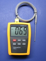 Termómetro termopar tipo K y sonda de inserción de acero inoxidable de 3&quot; hasta 500°C