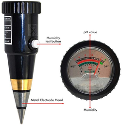 MEDIDOR DE PH Y HUMEDAD DEL SUELO PARA PLANTAS  ZD-05