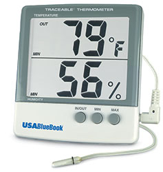 TERMOHIGRÓMETRO Medidor de humedad / temperatura jumbo USABlueBook