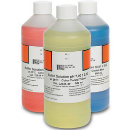 Pack de solución buffer X 3 codificado por color, pH 4.01, pH 7.00 y pH 10.01, 500 ml Hach 2947600