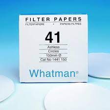 Círculos de filtro Whatman 1441-125, 125 mm de diámetro, grado 41 sin cenizas, 100/paq