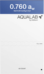 Estándares de actividad de agua 0.760 aw Aqualab