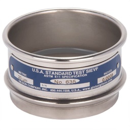 Tamiz de 3 pulgadas, totalmente de acero inoxidable, de altura completa, n.° 635